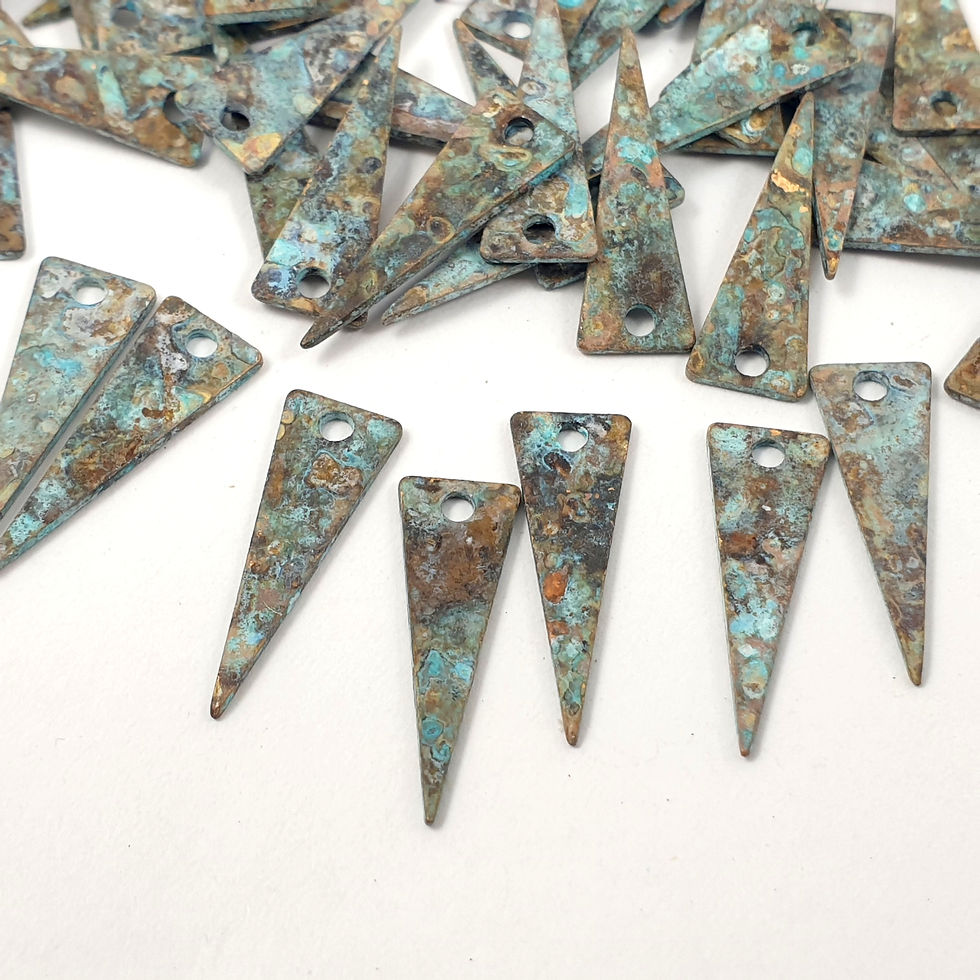 Thumbnail: 20pcs Spike dangle earring charms 0.7" Brass necklace spike 928