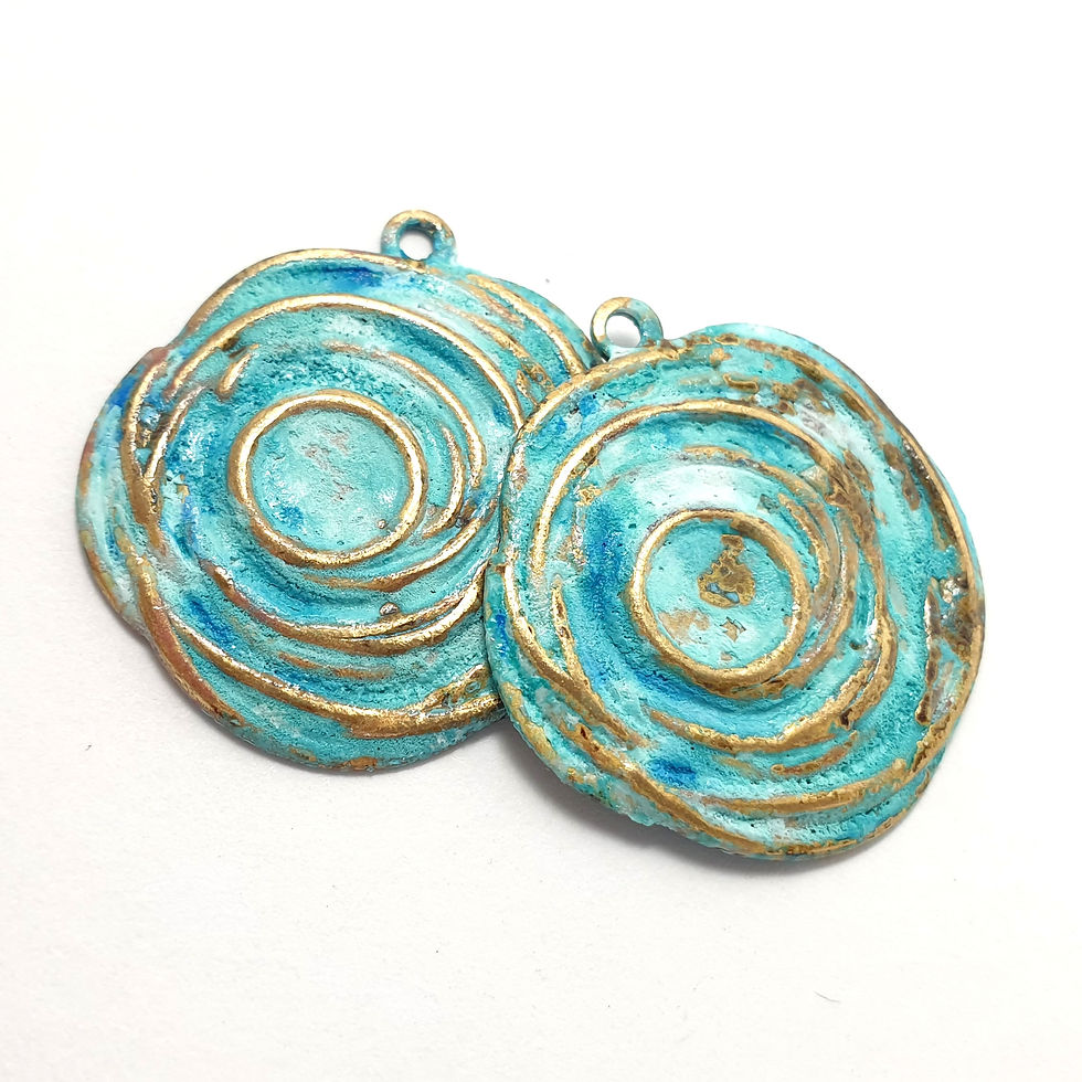 Thumbnail: 12pcs Raw brass sun necklace charms Bracelet sun bead 1 loop 936