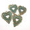 Thumbnail: 4ps Heart sun large charms Brass heart blue blanks Vintage heart pendant 887