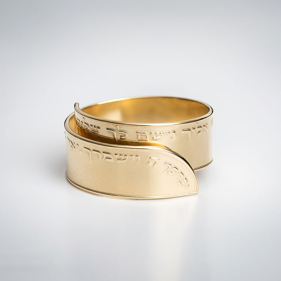 טבעת זהב צרה לגבר ולאישה ברכת כהנים
