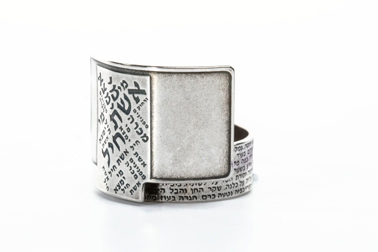 טבעת כסף מתכווננת להתאמת מידה אישית-אשת חייל