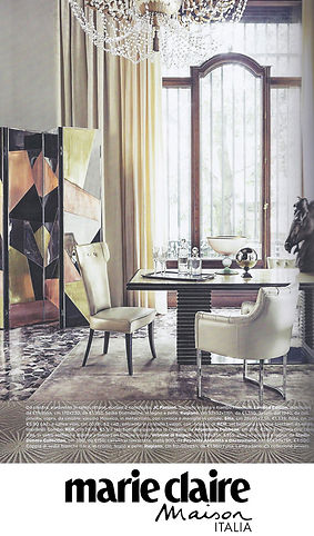 Vetrerie di Empoli glassware featured in Marie Claire maison magazine