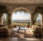 AI generated image of an Italian villa