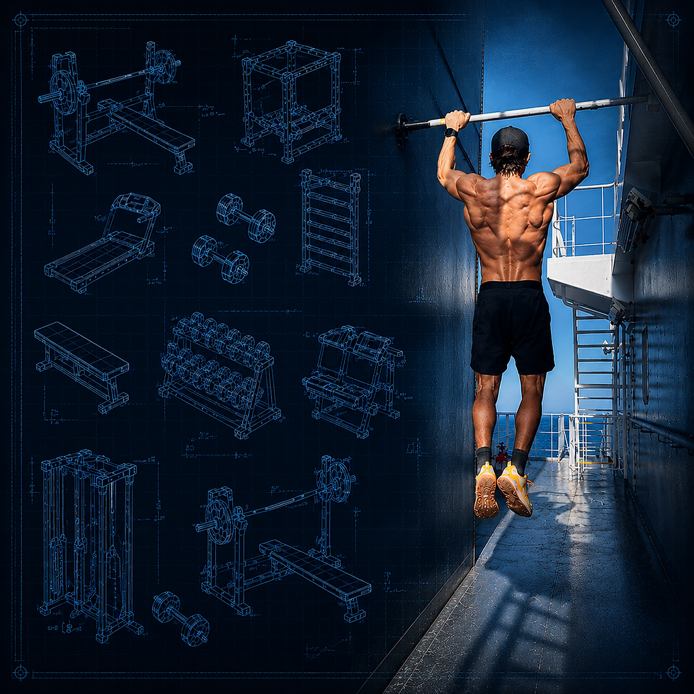 Male athlete blueprint style training