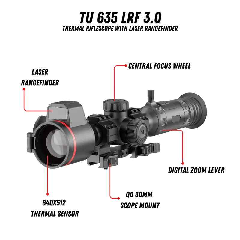 GUIDE USA TU 435 LRF 3.0 Thermal Riflescope with LRF