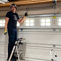 Garage door technicial on service call in orange county