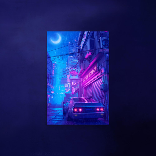 Cyberpunk Nissan Skyline (Poster Print) | Andy Harbeck