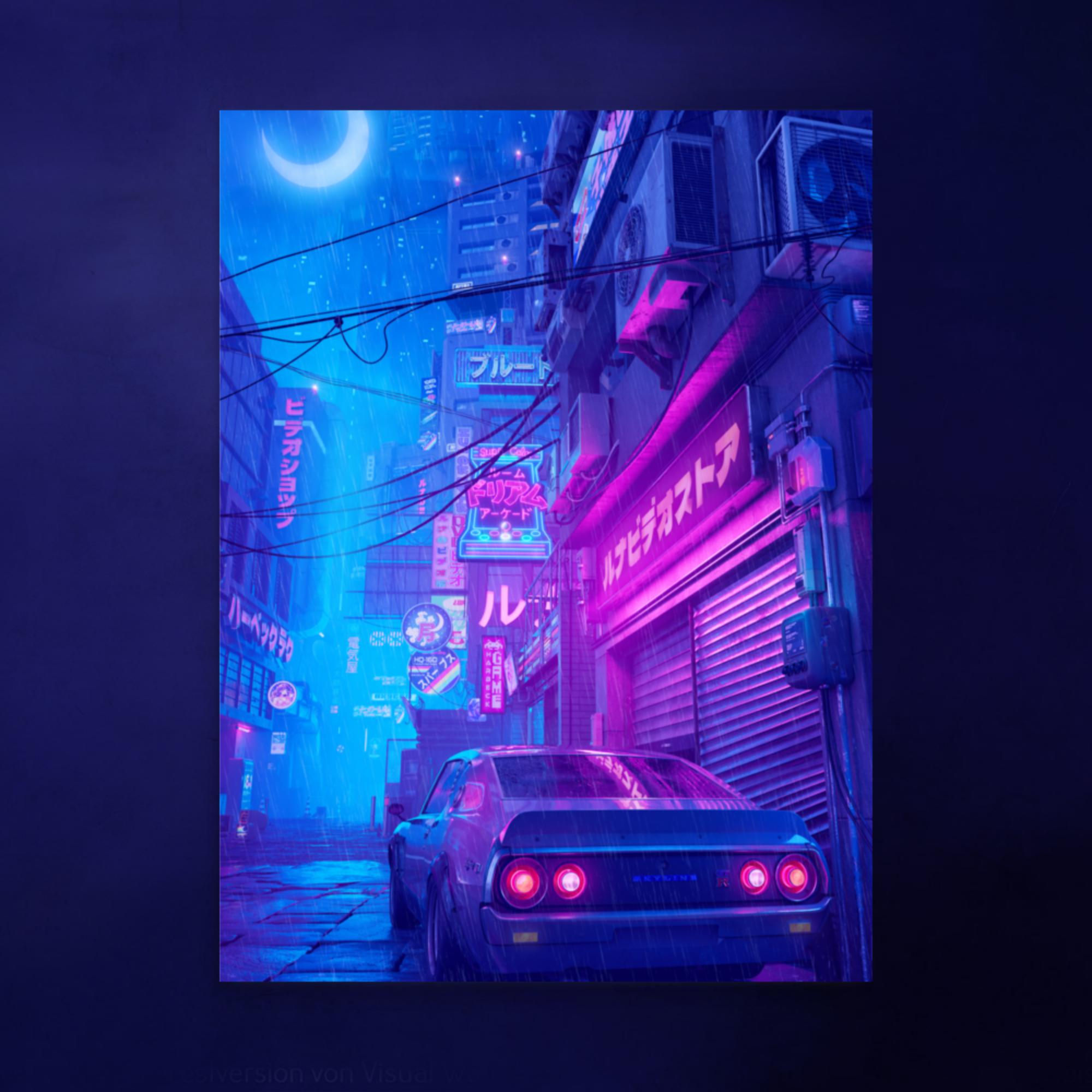 Cyberpunk Nissan Skyline (Poster Print)