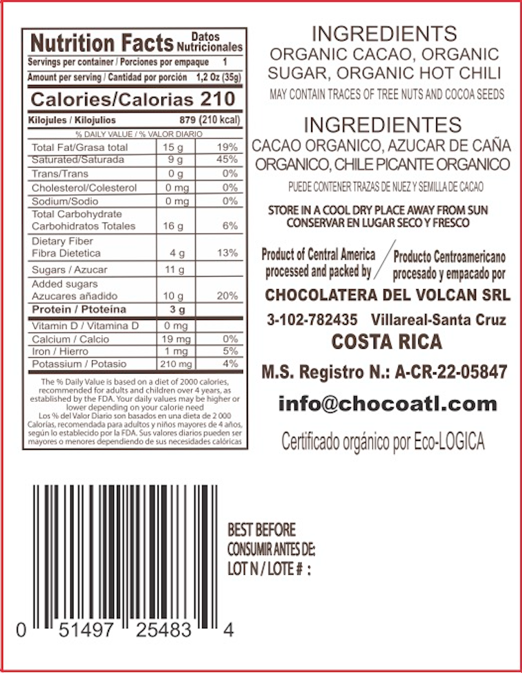 Miniatura: MARCOCO 80% hot chill 35 g / 1.2 Oz