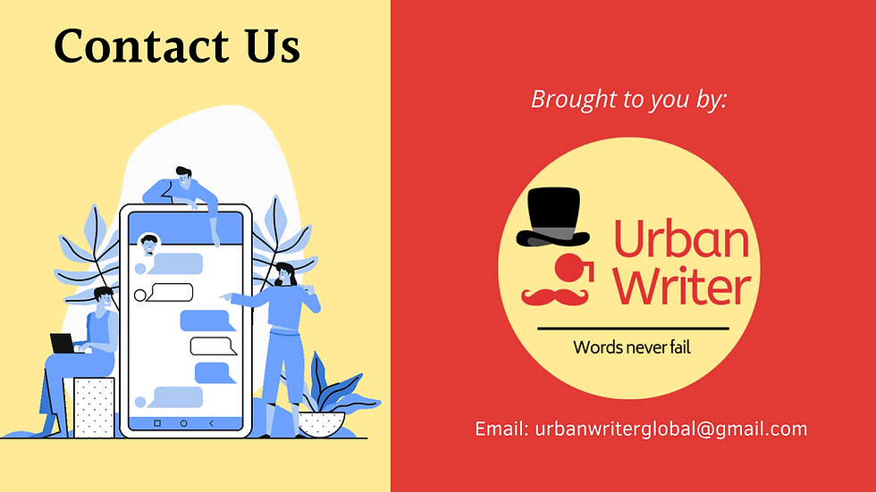 Contact Us Urban Writer