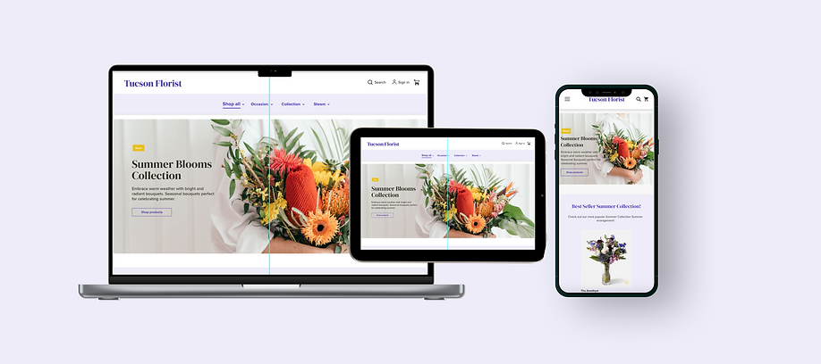 Pictures of the responsive design