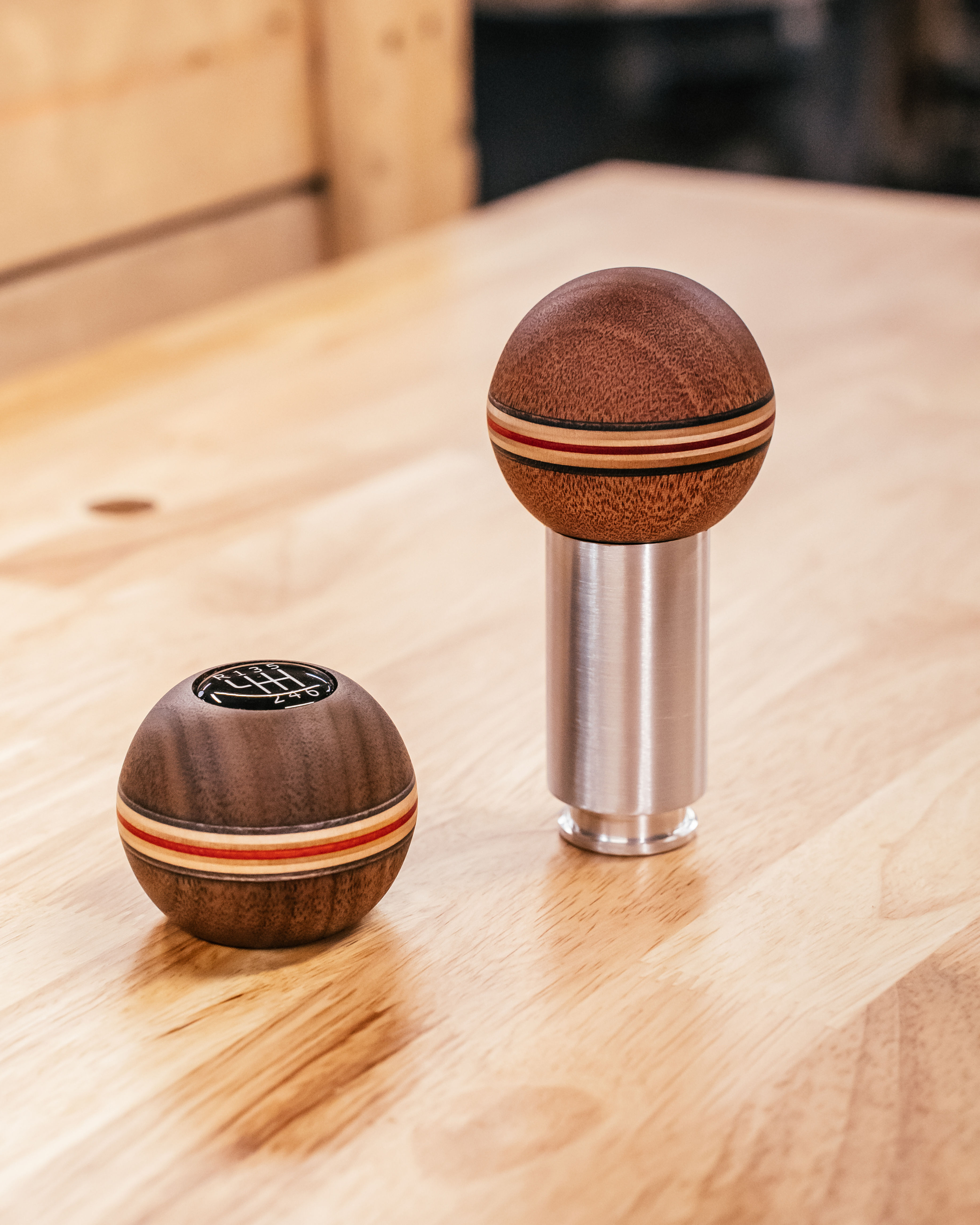 Recycled Skateboard Ball & Stem Red/Black