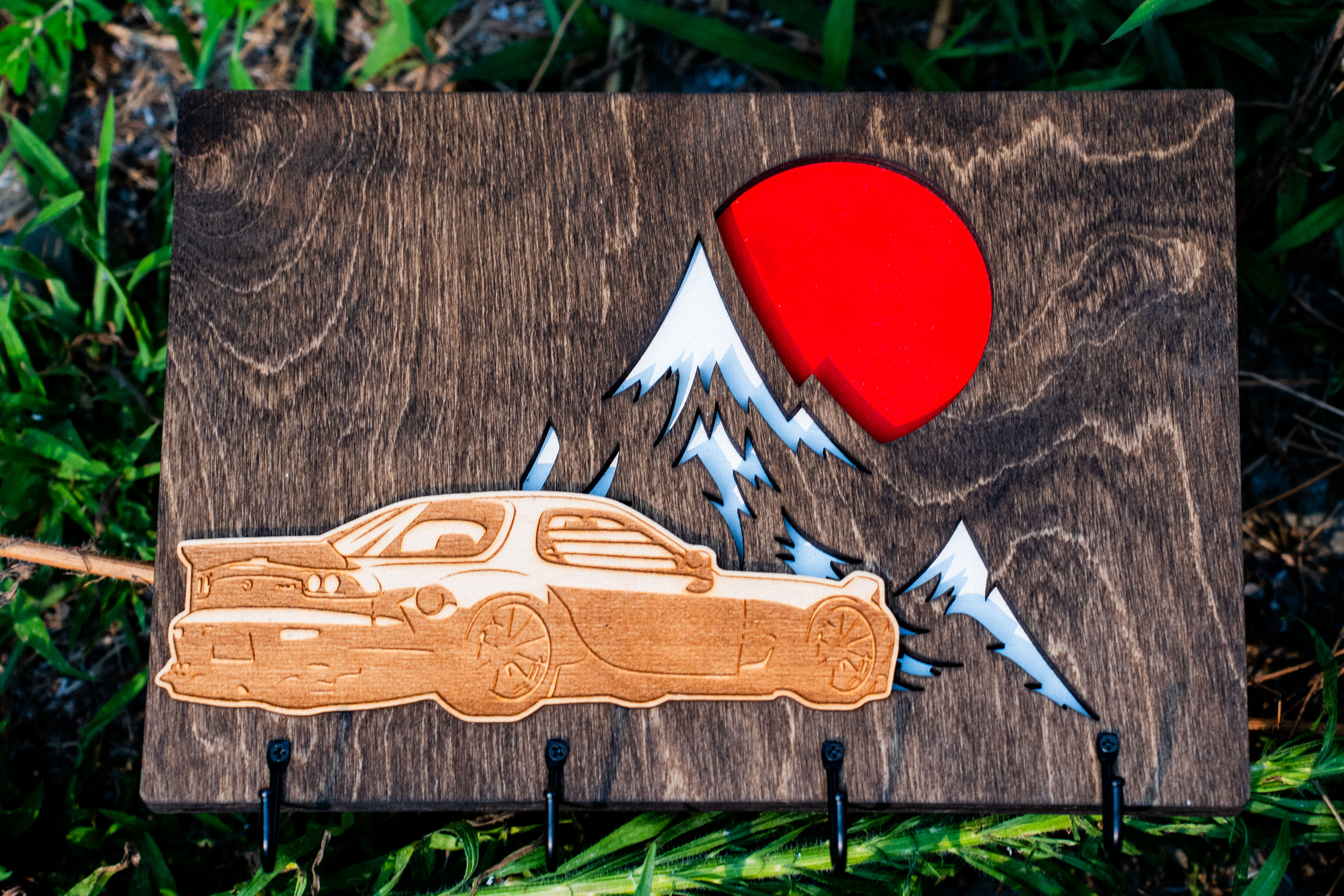 Mazda RX7 FD Wooden Key Hook