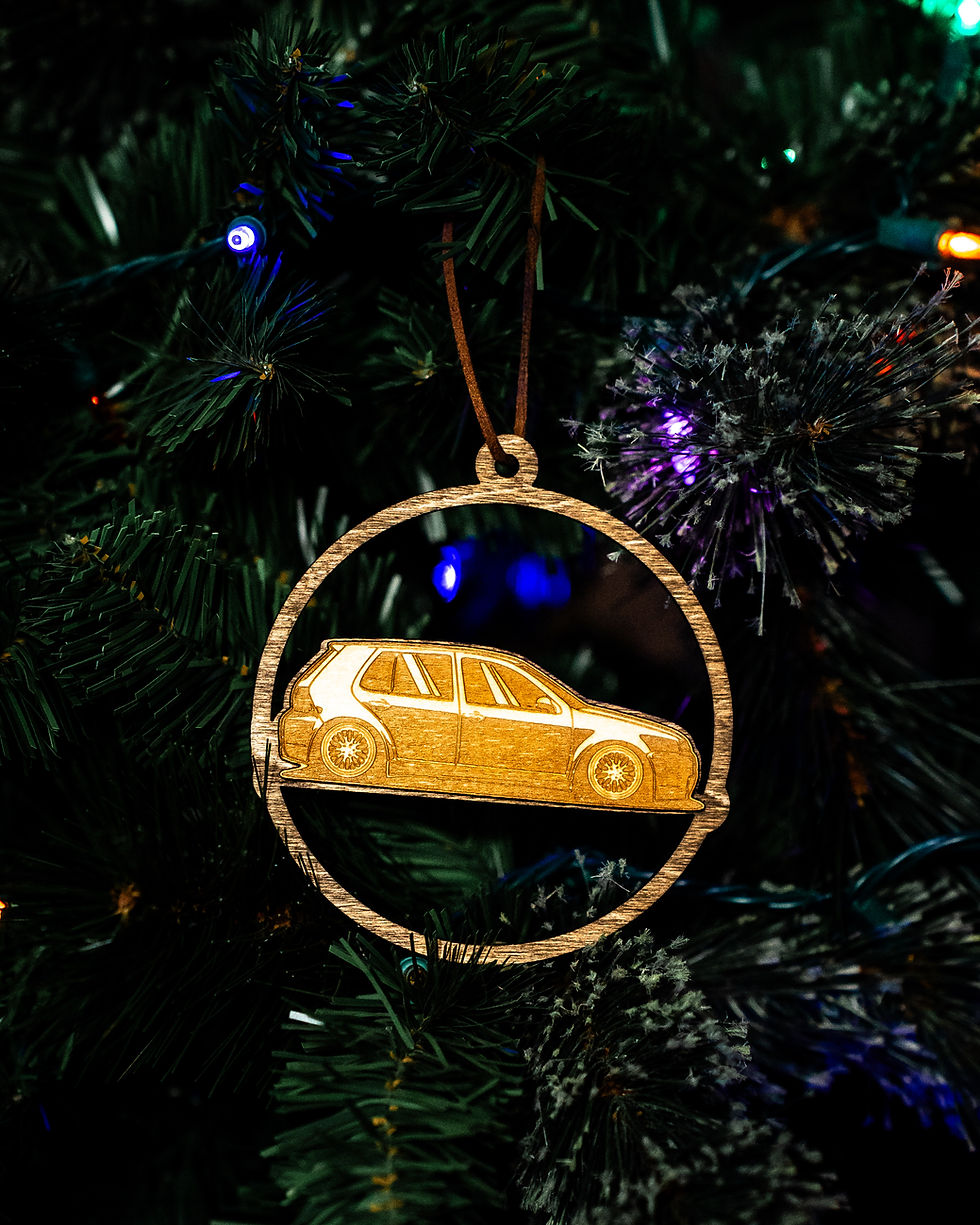 Thumbnail: Volkswagen Golf Mk4 Wooden Christmas Ornament