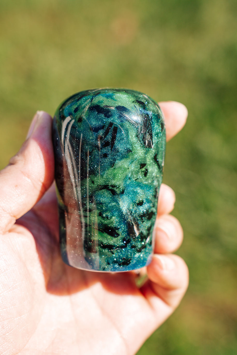Thumbnail: Green and Blue Carbon Fiber Shift Knob