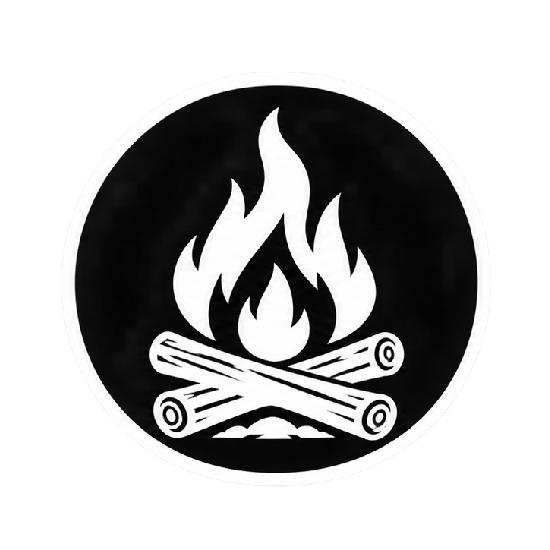 Campfire icon representing survival and outdoor life