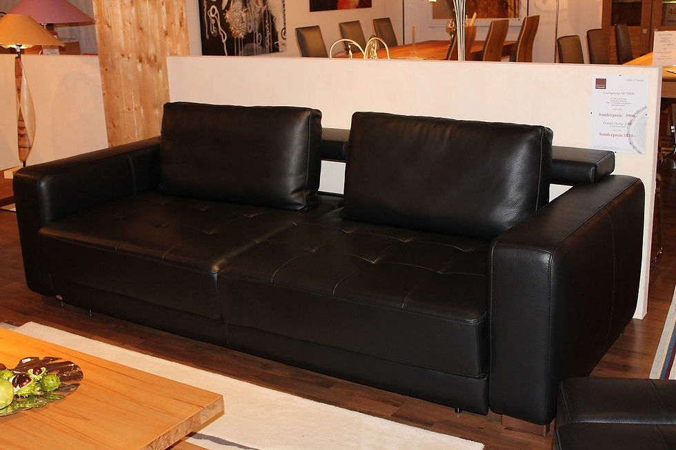 Ledersofa mit Relaxfunktion