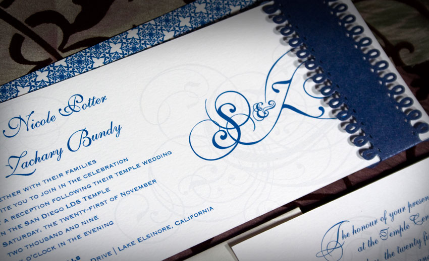 Die Cut Letterpress Wedding