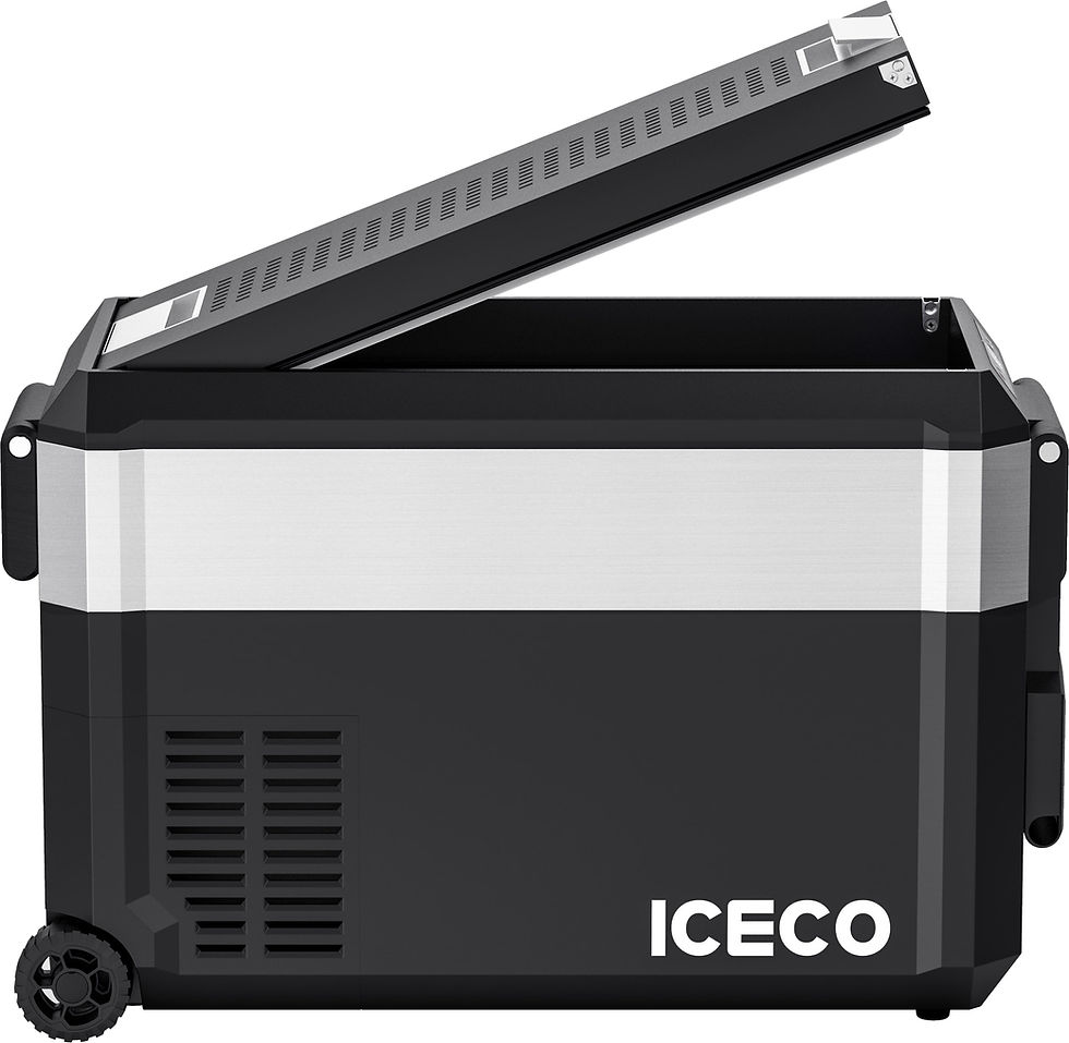Thumbnail: JP40 Pro Dual Zone Wheeled Portable Freezer With Cover | ICECO | 40 LT