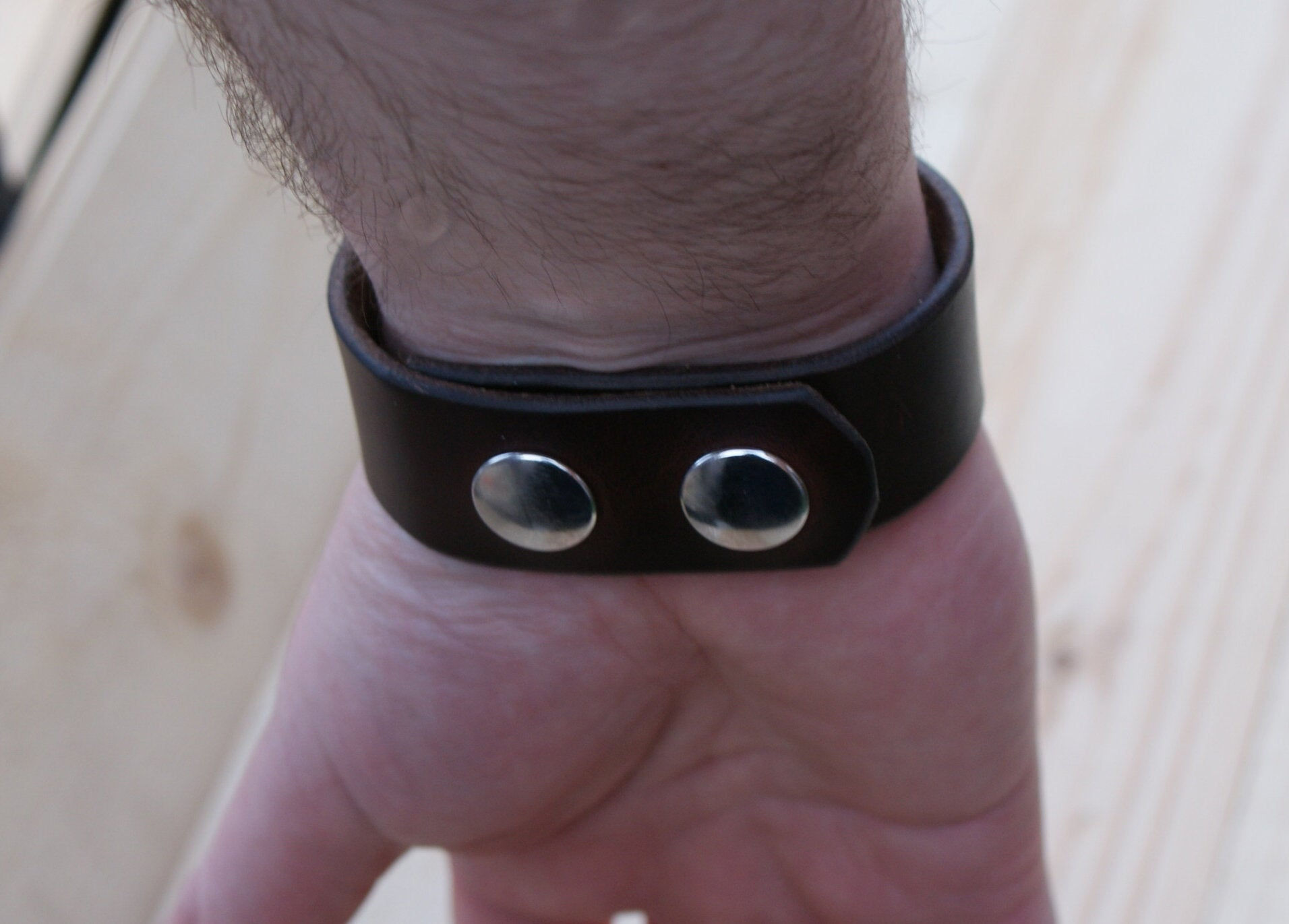 Brown Leather Bracelet - Horween Chromexcel - Cuff Strap