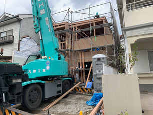 新築住宅 棟上げ完了(若松区 I様邸)