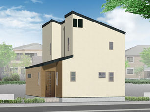 新築住宅 屋根・雨樋、外壁工事、仮設足場撤去完了(若松区 Y様邸)