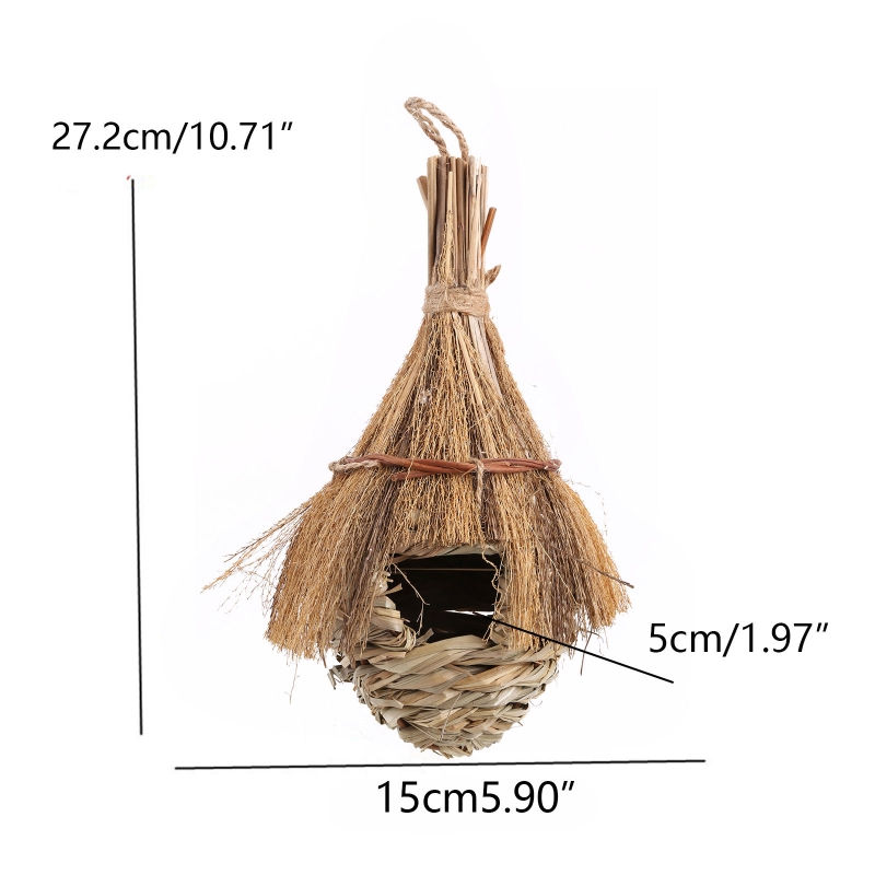 Thumbnail: 19 Style Birds Nest Bird Cage Natural Grass Egg Cage Bird House Outdoor Decorati