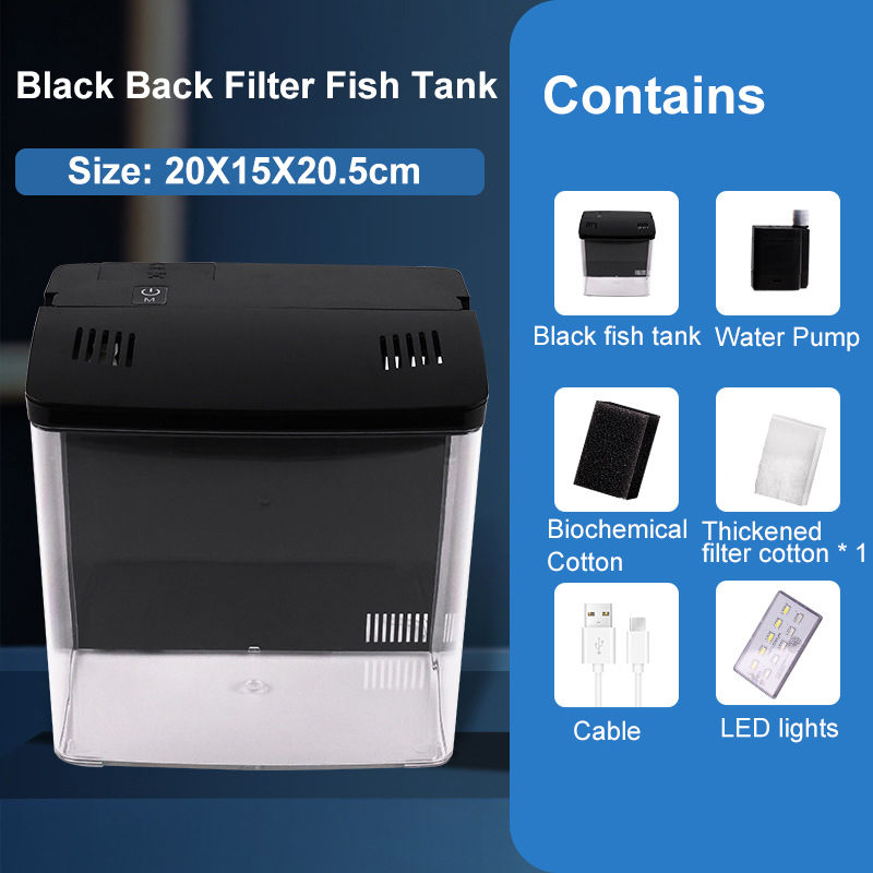 Thumbnail: Fish tank living room small mini Douyu tank household tabletop ecological tank s