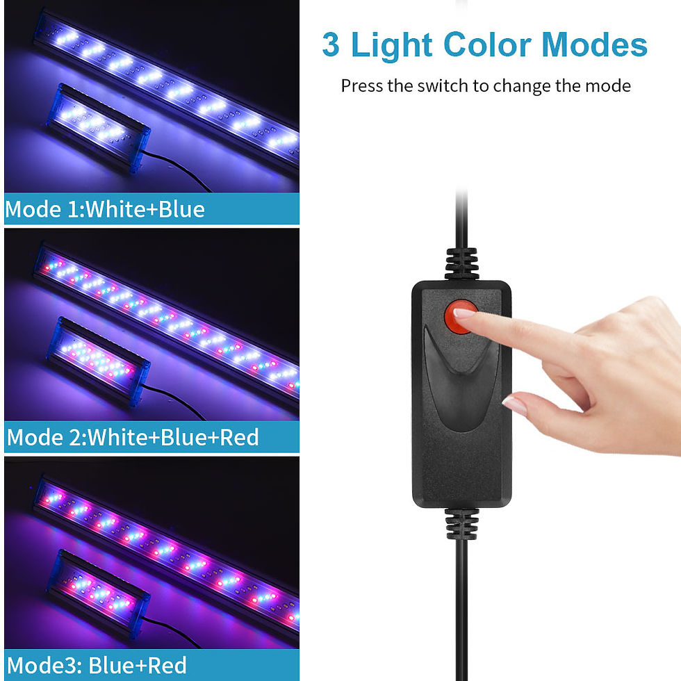Thumbnail: Ultra-thin Aquarium Light Blue White White Three Color Change Aquatic Grass Land