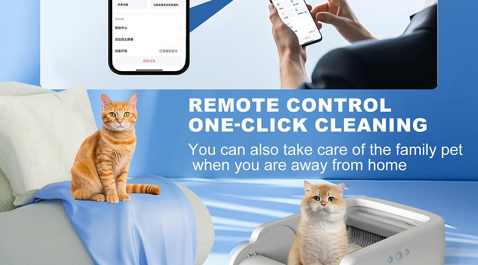 Thumbnail: Open Smart Cat Litter Box Automatic Self Cleaning,Remote Control Via App,Cat Toi