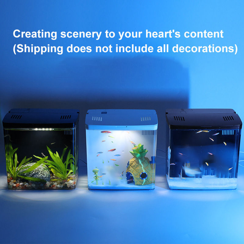 Thumbnail: Fish tank living room small mini Douyu tank household tabletop ecological tank s