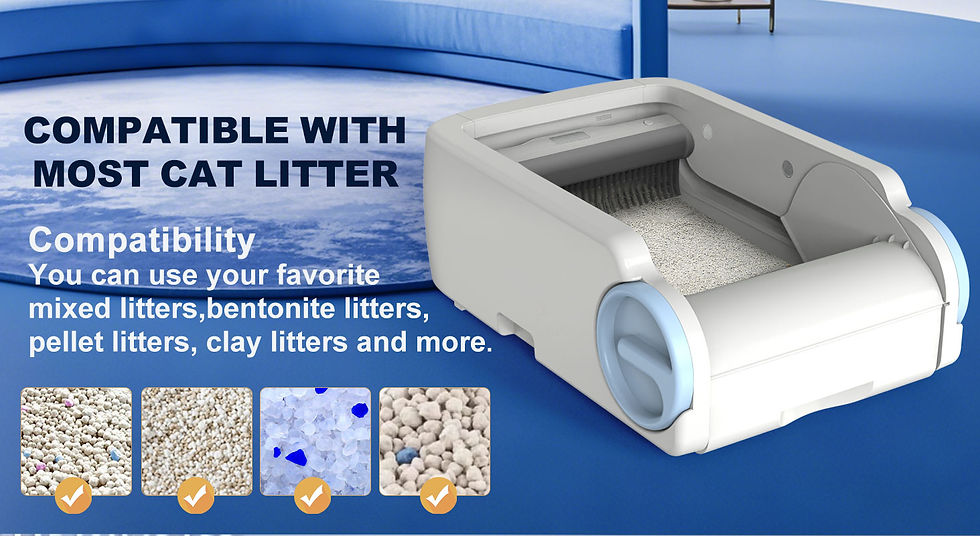 Thumbnail: Open Smart Cat Litter Box Automatic Self Cleaning,Remote Control Via App,Cat Toi