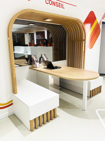 agencement, aménagement, dessin des mobiliers et comptoir d’accueil vitrolles