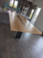 denver elm wood slab table top for kitchen