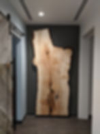 denver wood slab art piece for office wall