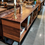 Thumbnail: Walnut custom made wood and steel credenza