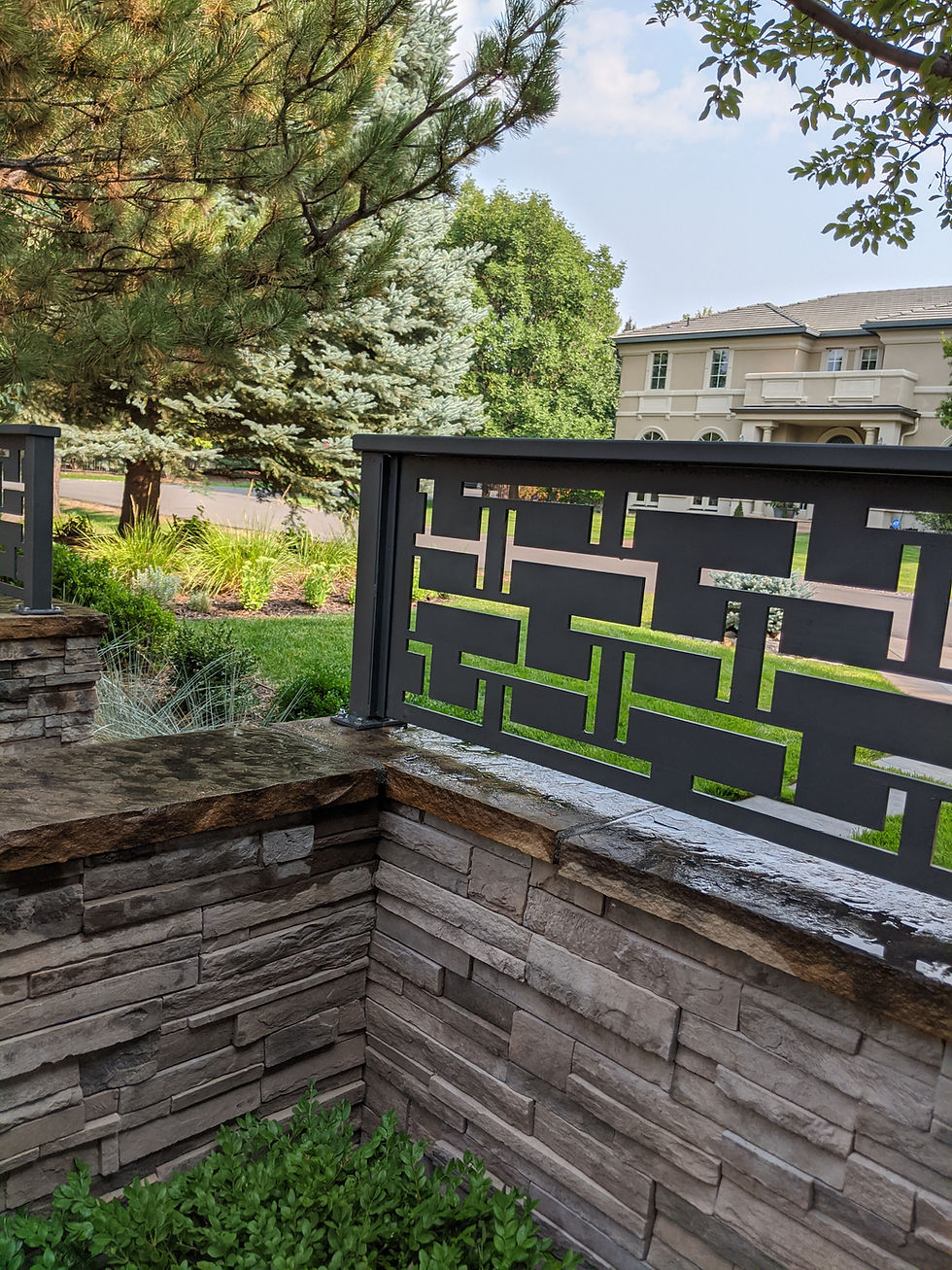 Thumbnail: metal fabricated fence custom designed denver