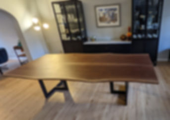Walnut Slab Wood Dining Table