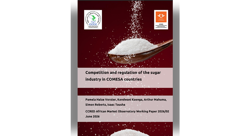 Competition and regulation of the sugar industry in COMESA