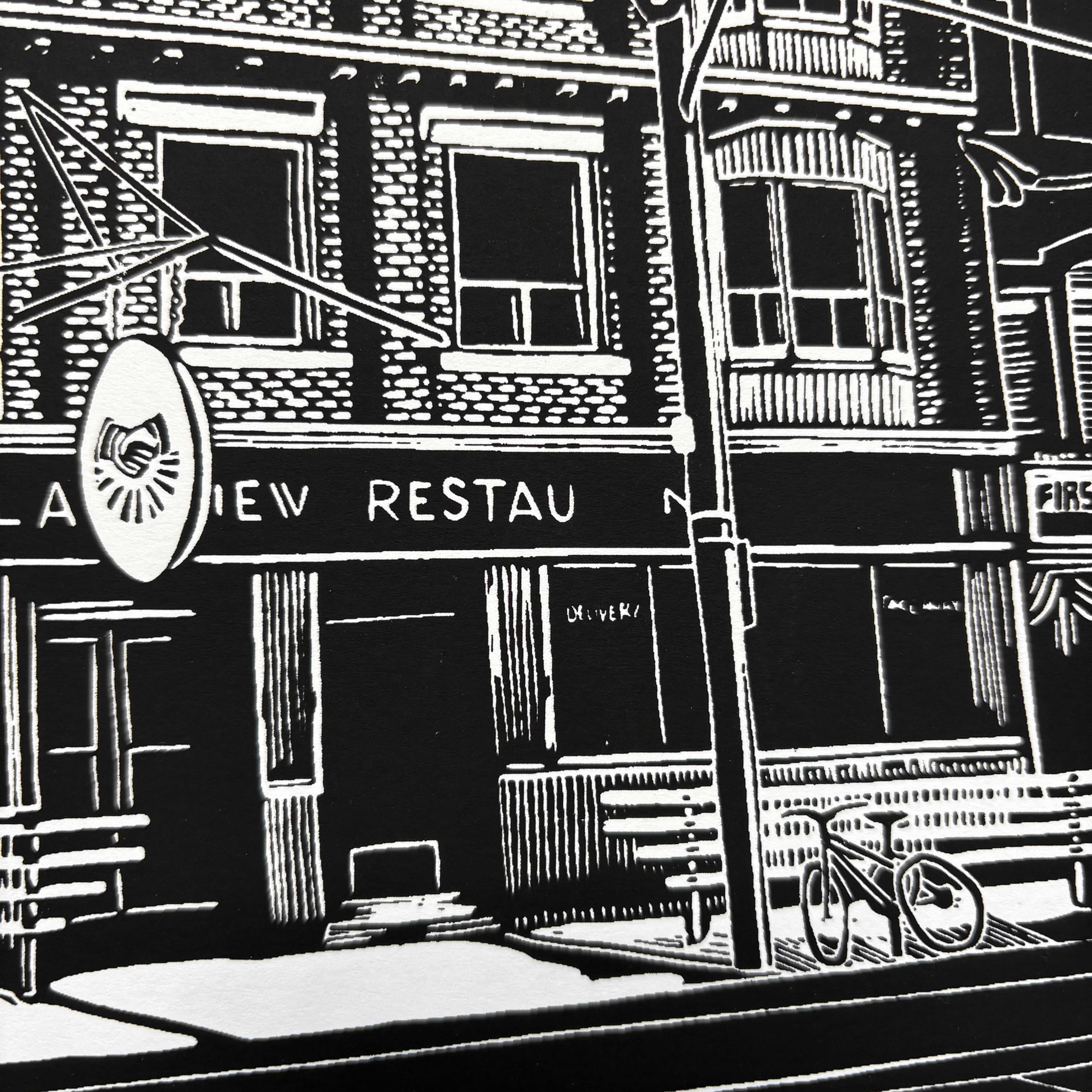 Lakeview Restaurant Screenprint
