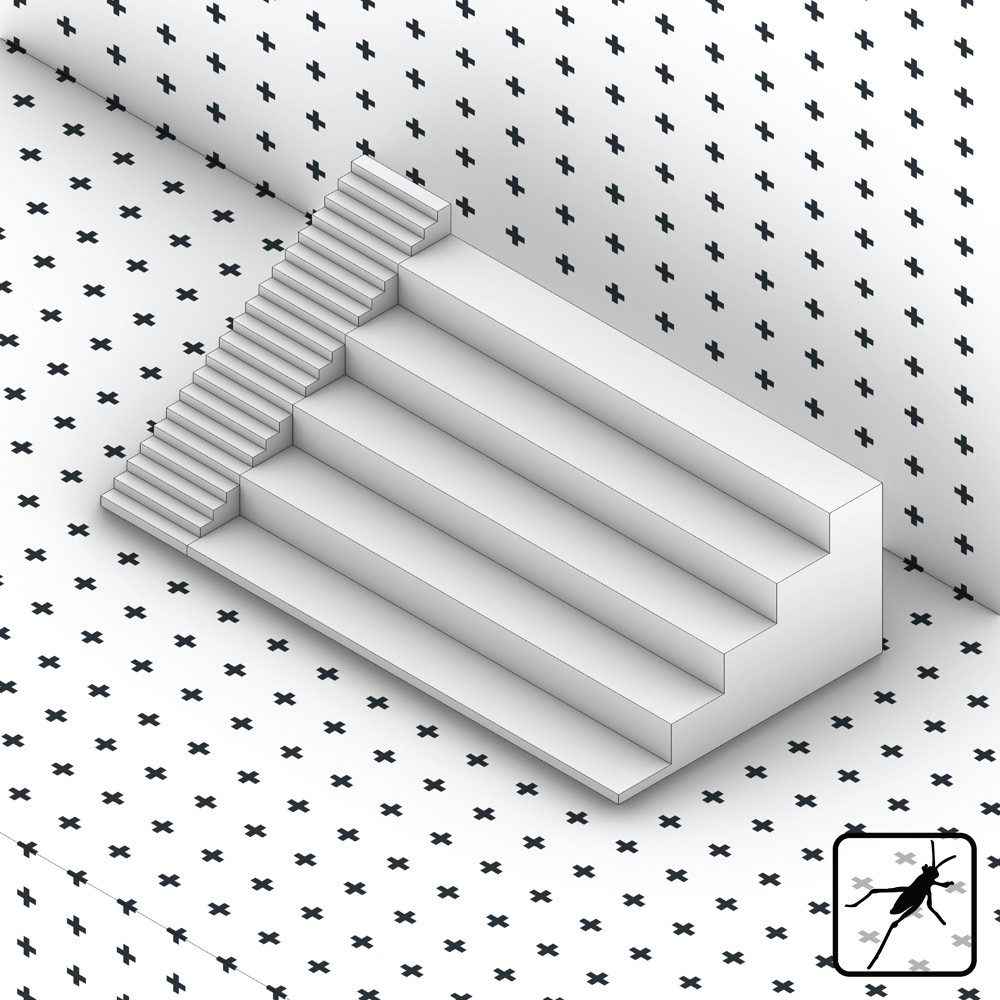 Stair Straight Run Bleacher - Viewport