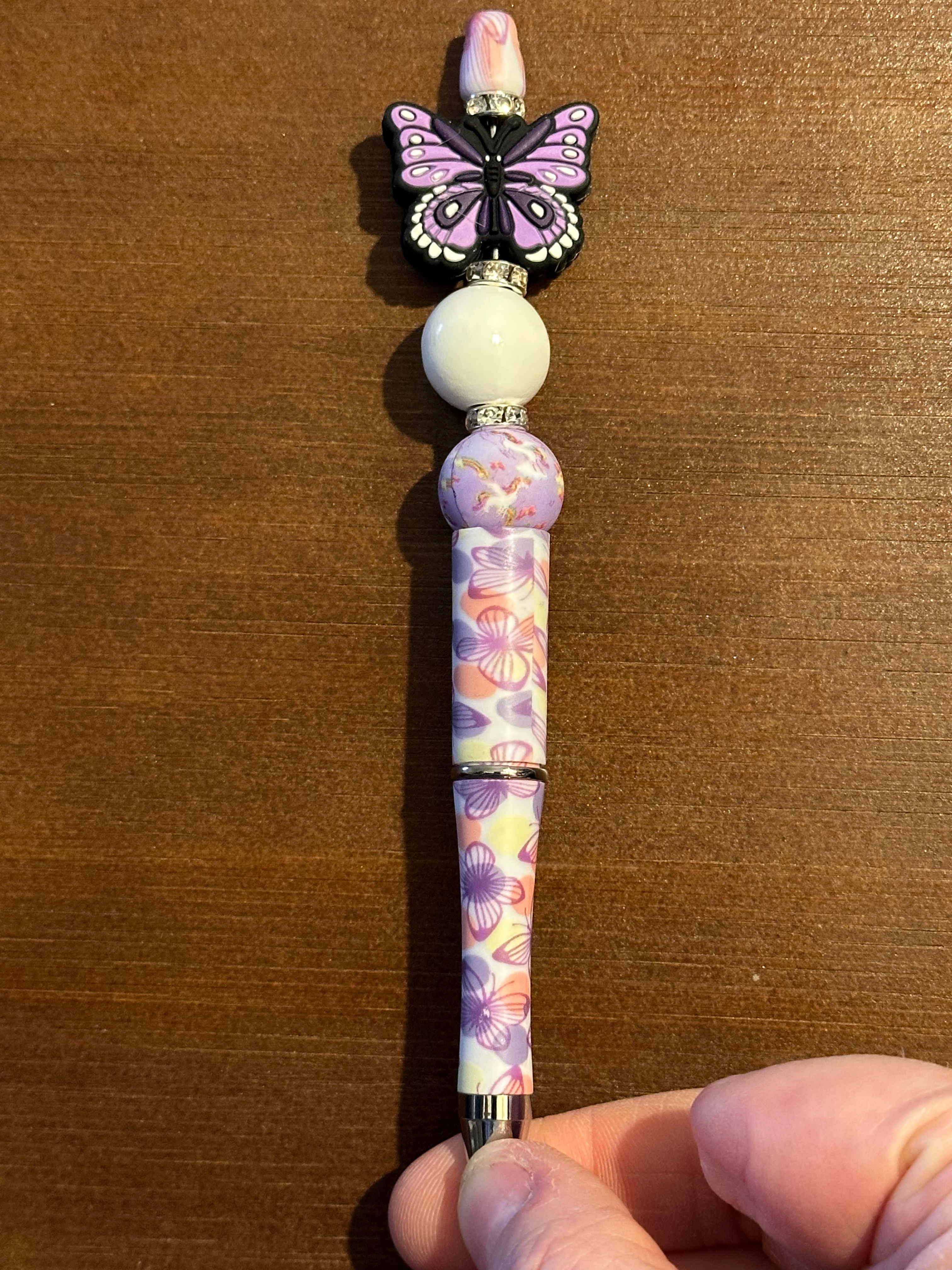 Purple Paisley Butterfly Pen