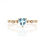 Miniatura: 18K Solid Gold Ring Heart Cut Natural Aquamarine Diamond Ring