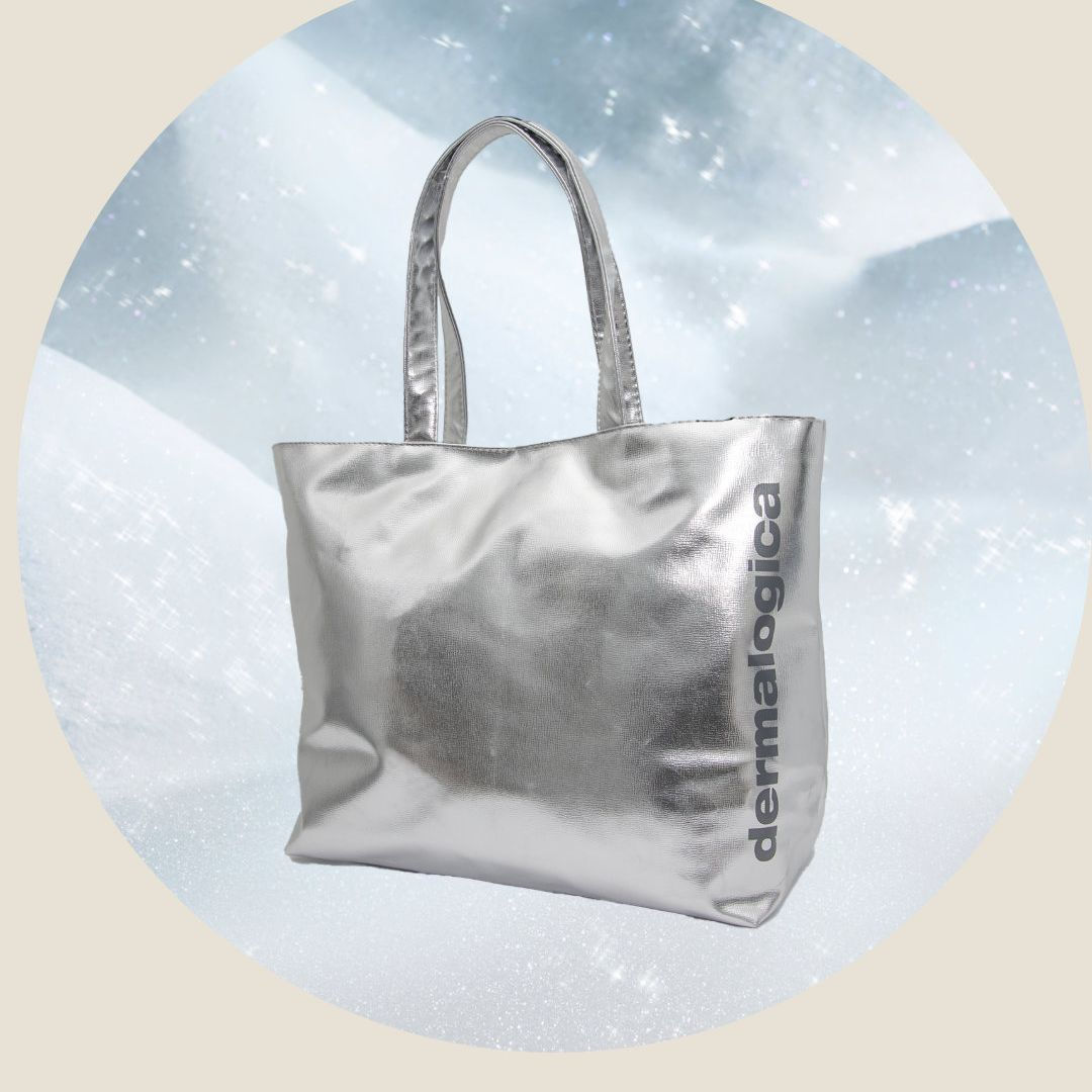 Dermalogica Silver Holiday Tote Bag – gave