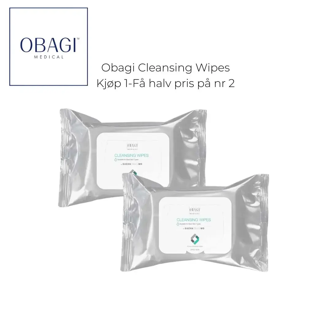 Obagi Cleansing Wipes – Effektive renseservietter | Kjøp 1, få nr. 2 til halv pr