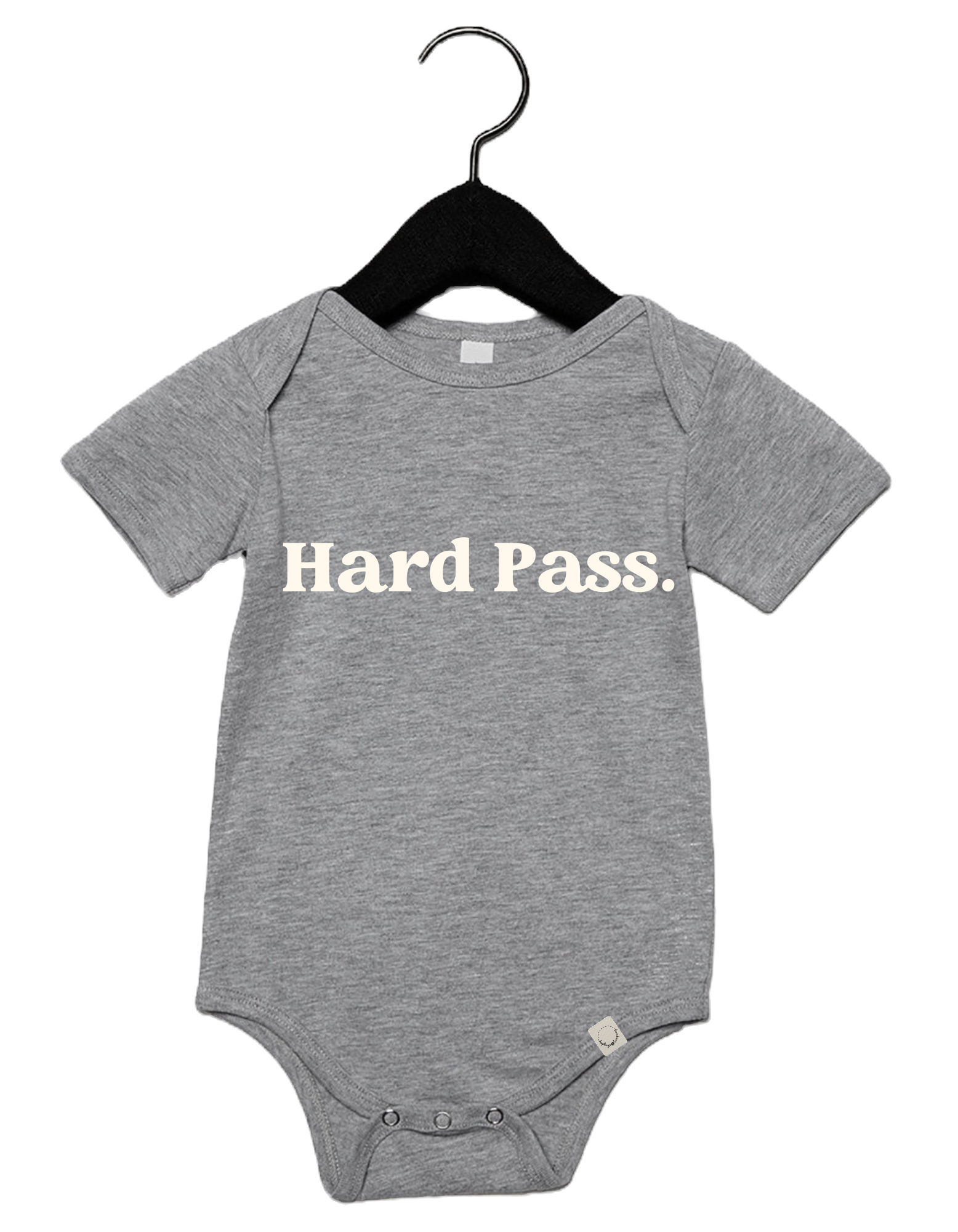 'Hard Pass' Triblend onesie