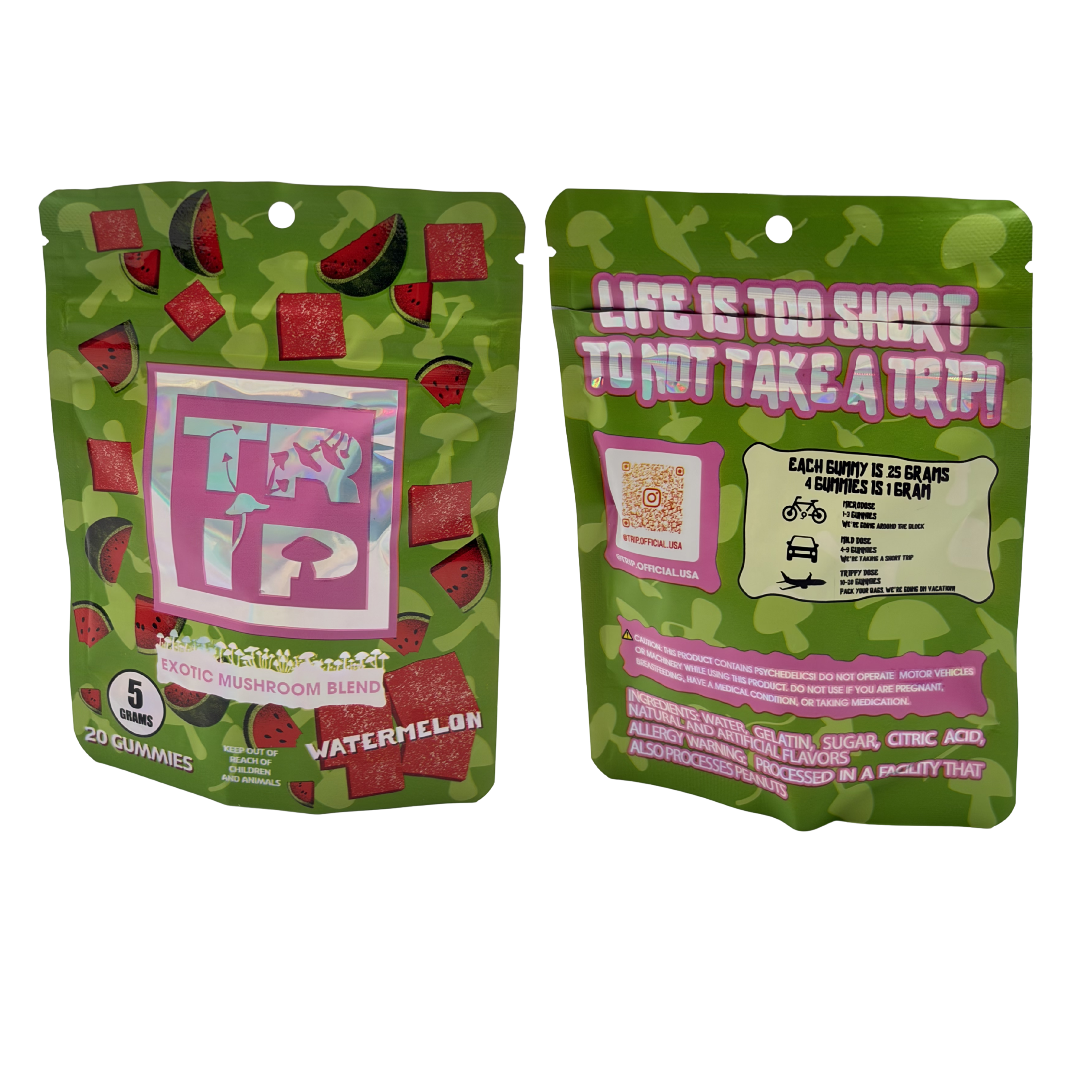 TRIP Exotic Mushroom Blend 20 Gummies | 5G | Watermelon