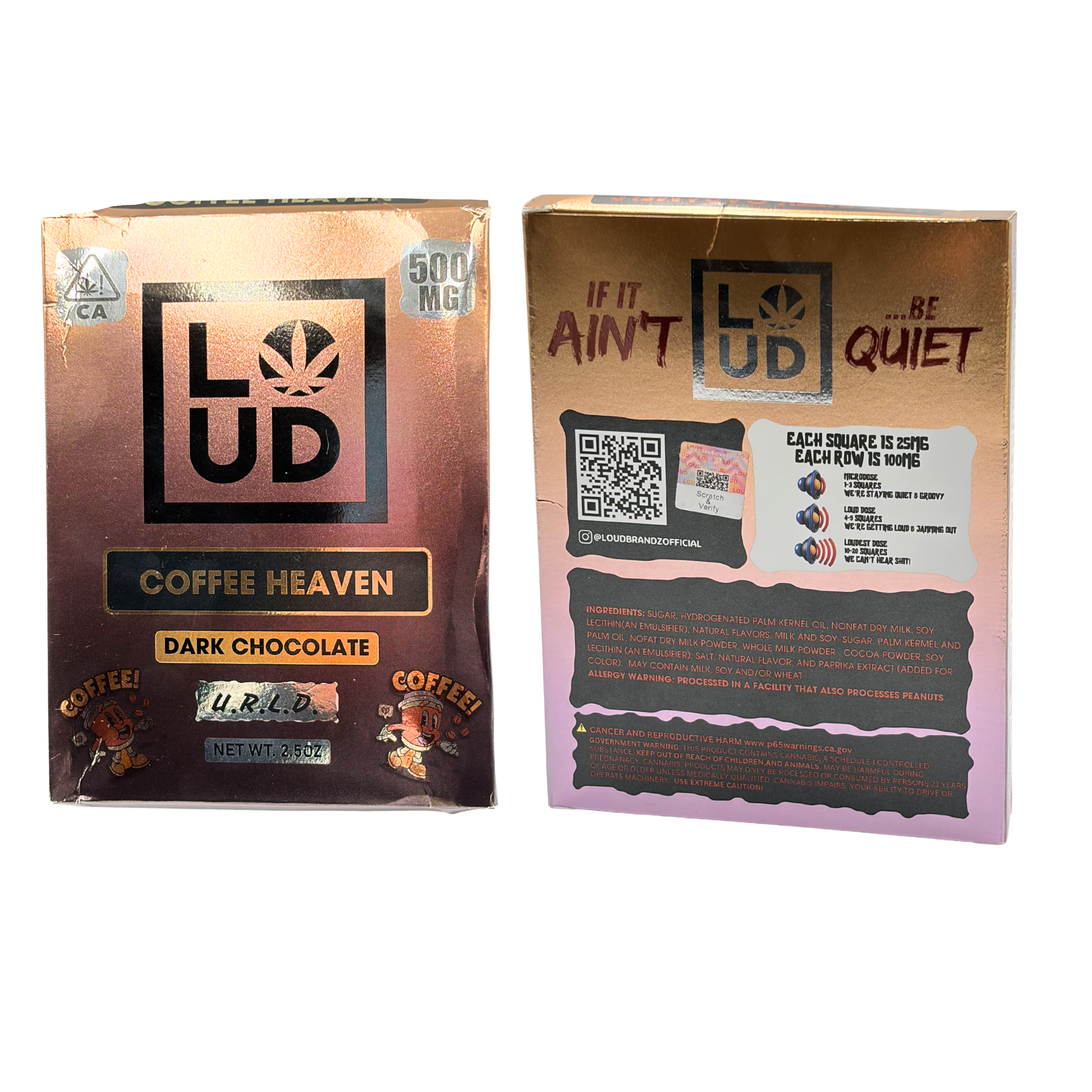 LOUD Bars | 500 MG | Coffee Heaven Dark Chocolate