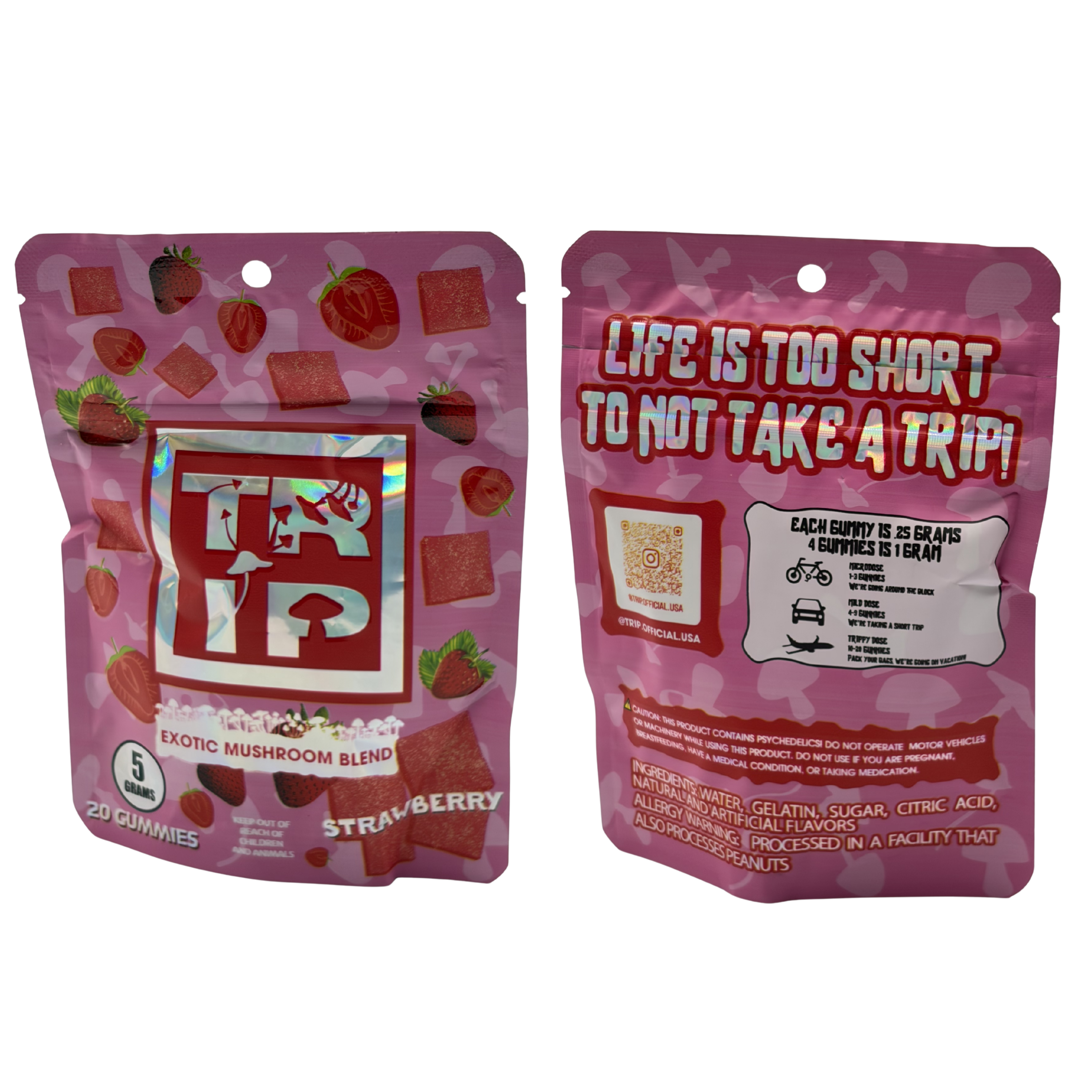 TRIP Exotic Mushroom Blend 20 Gummies | 5G | Strawberry