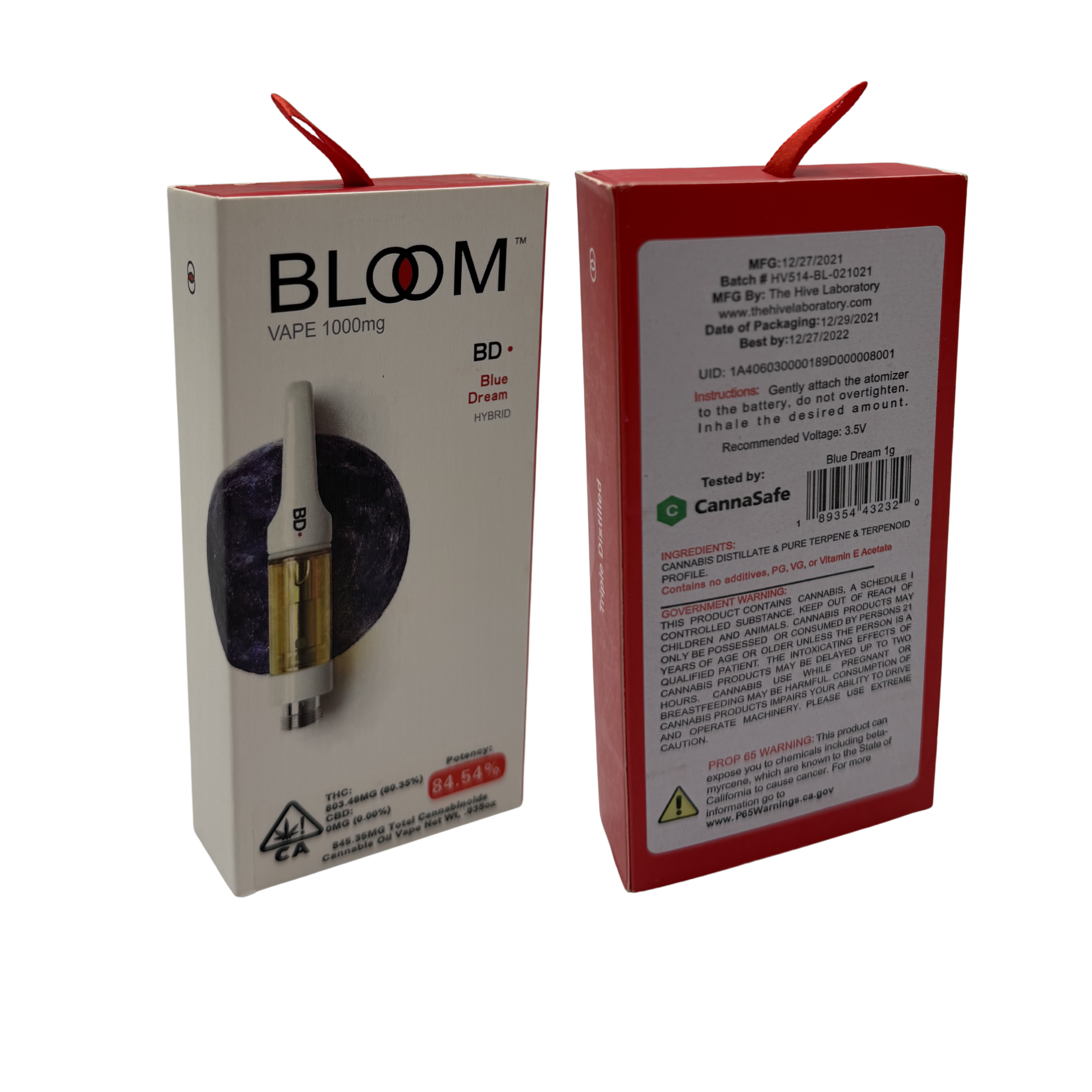 Blue Dream 1000mg Vape (Hybrid 84.54% Potency)